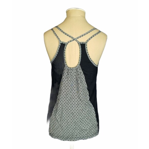 Cabi Tank Top Blue/White Printi Keyhole Back Top Size XS - Picture 3 of 4